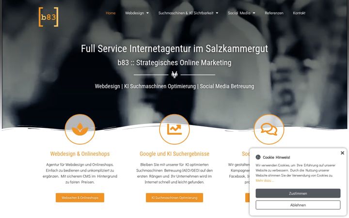 Screenshot stránky b83.at