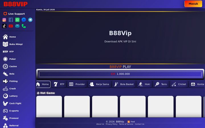 Captură de ecran a b88vip.org