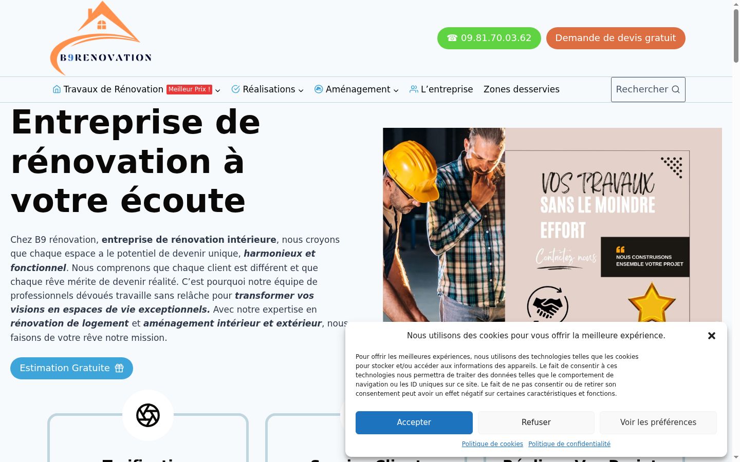 Screenshot tal-banner tal-kunsens muri qabel kwalunkwe interazzjoni