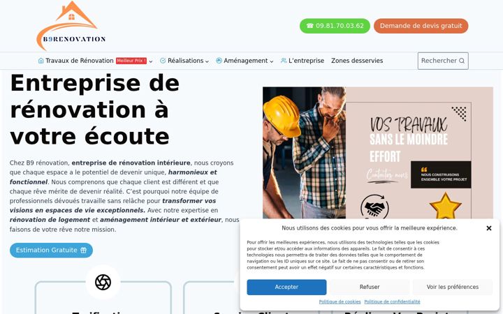 Screenshot of b9renovation.fr