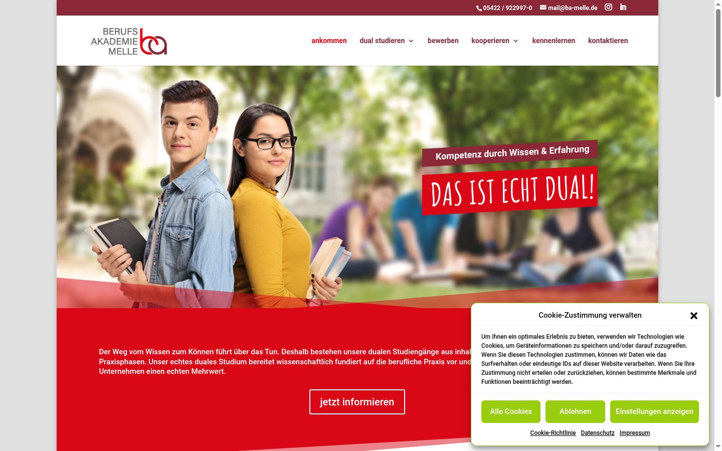 Screenshot tal-banner tal-kunsens muri qabel kwalunkwe interazzjoni