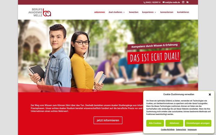 Screenshot of ba-melle.de