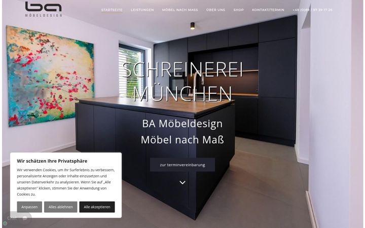 Screenshot stránky ba-moebeldesign.de