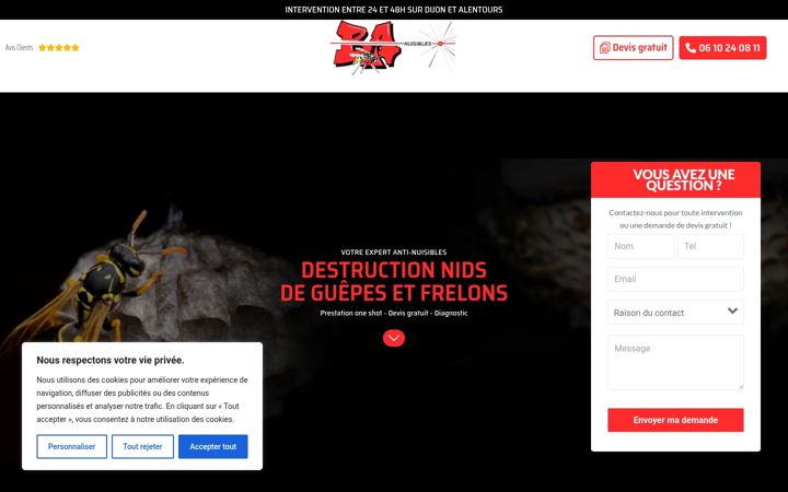 Screenshot ta' ba-nuisibles.fr