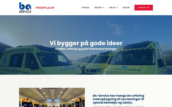 Captură de ecran a ba-service.dk