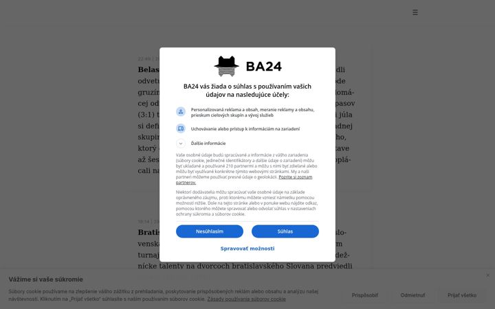 Snímek obrazovky ba24.sk