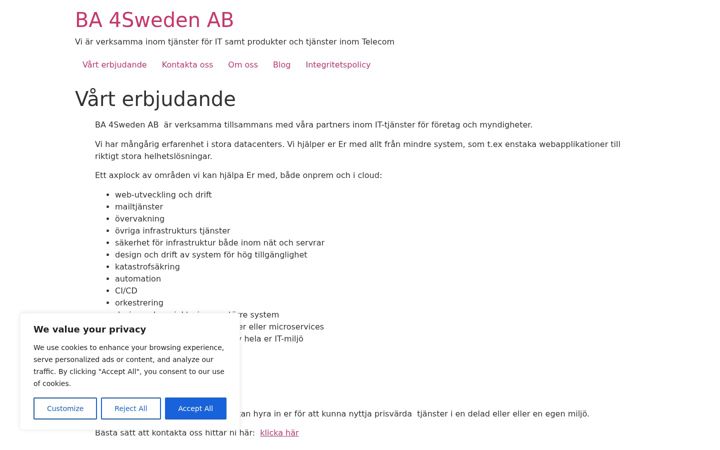 Screenshot of ba4sweden.se