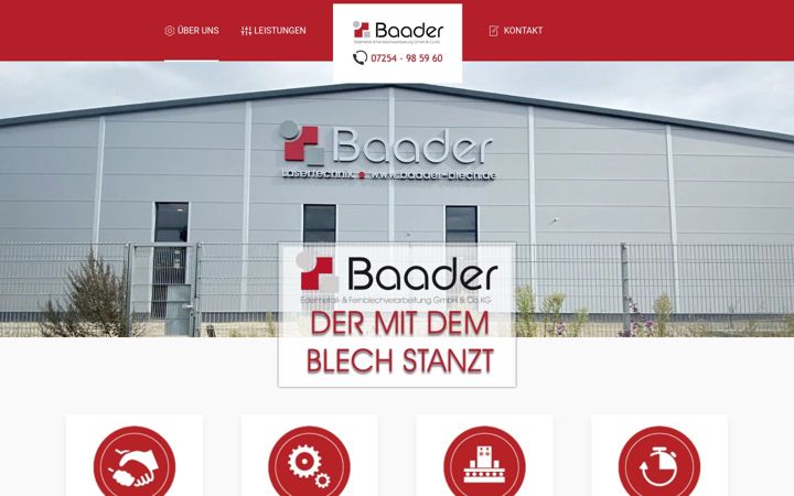 Screenshot of baader-blech.de