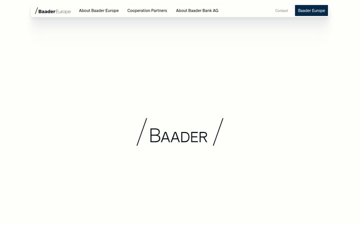 Screenshot of baadereurope.de