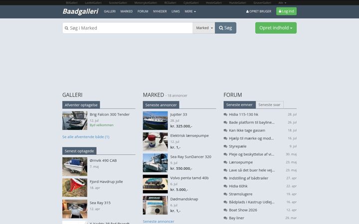 Screenshot of baadgalleri.dk