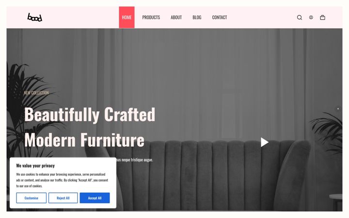 Screenshot of baadstore.com