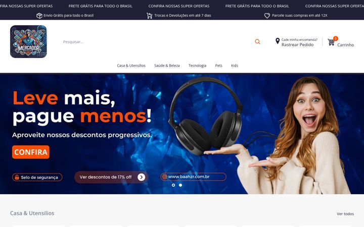 Kuvakaappaus sivustosta baahzr.com.br
