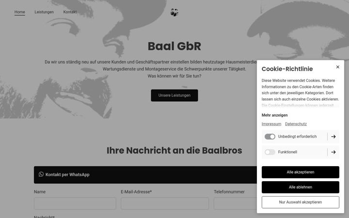 Screenshot of baalbros.de
