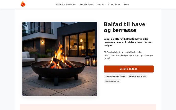 Screenshot of baalfad.dk