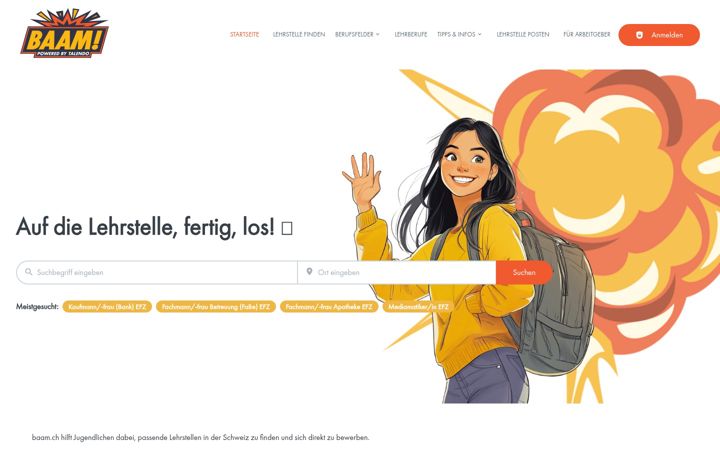 Screenshot of baam.ch