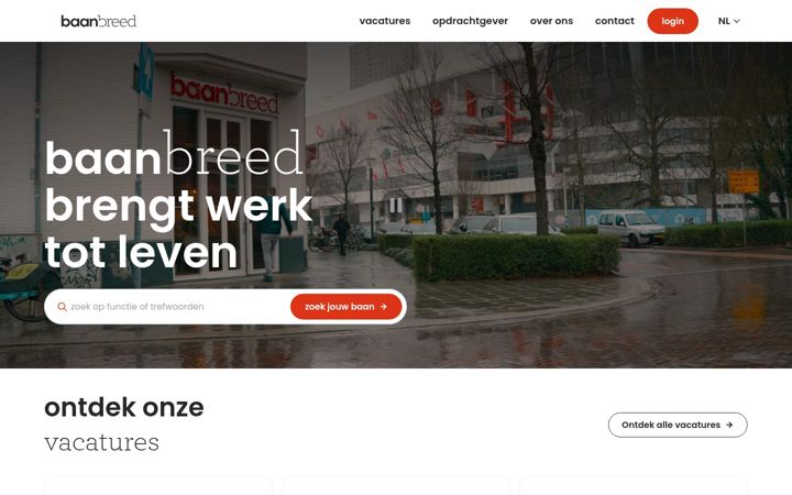 Screenshot of baanbreed.nl