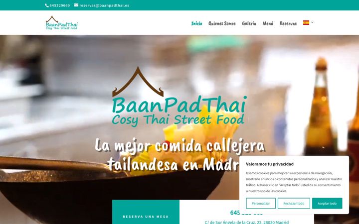 Screenshot of baanpadthai.es