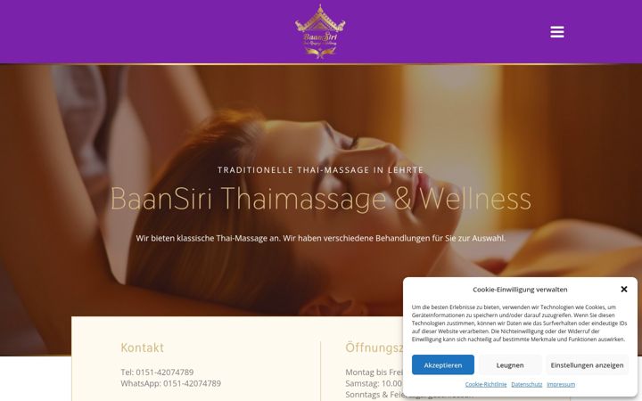 Screenshot stránky baansiri-thaimassage-arpke.de