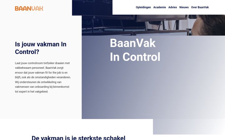 Screenshot of baanvak.nl