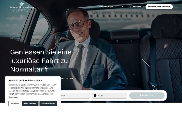 Skærmbillede af baarer-limousinen-service.ch