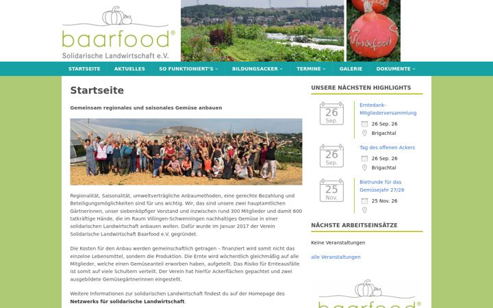 Screenshot of baarfood.de