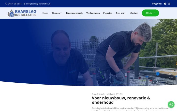 Ekraanipilt saidist baarslag-installaties.nl