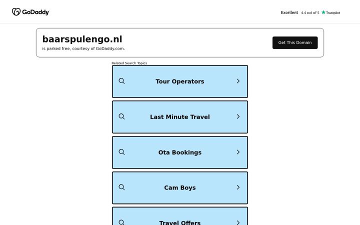 Skärmbild av baarspulengo.nl