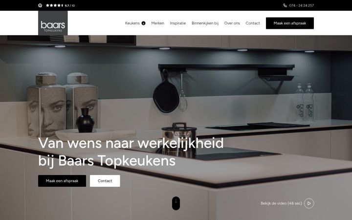 Skärmbild av baarstopkeukens.nl