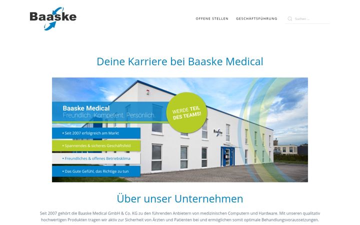 Screenshot of baaske-medical-karriere.de