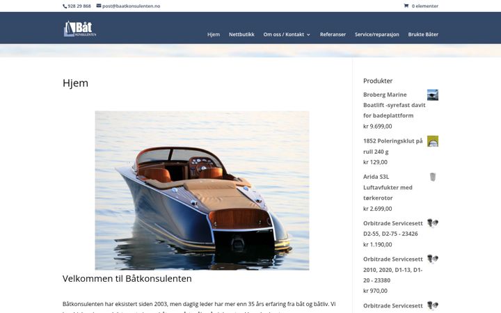 Screenshot of baatkonsulenten.no