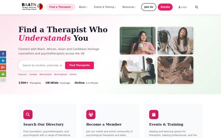 Screenshot of baatn.org.uk