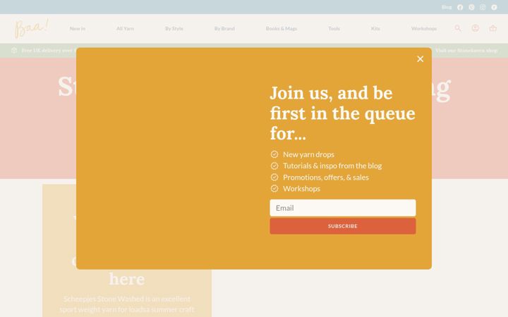 Screenshot of baawool.co.uk