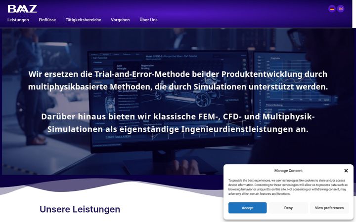 Screenshot of baaz-gmbh.com