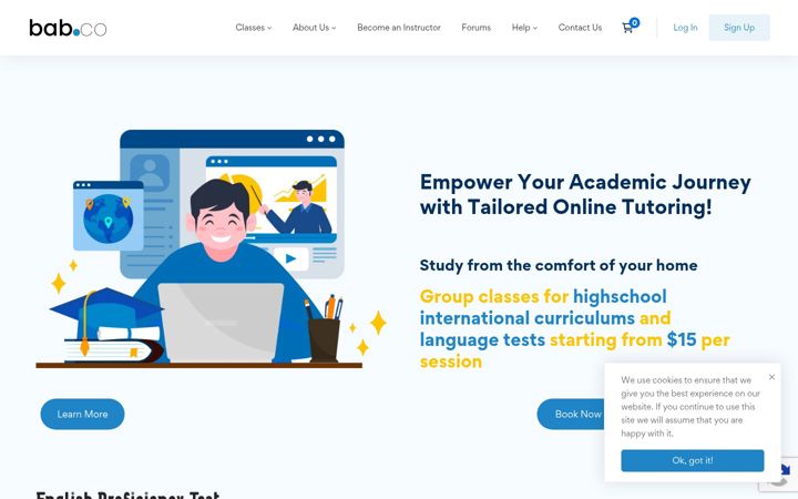 Screenshot of bab.co