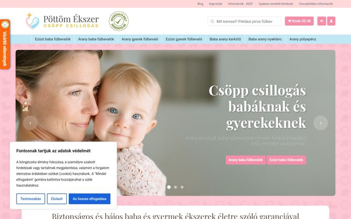 Screenshot of baba-fulbevalo.hu