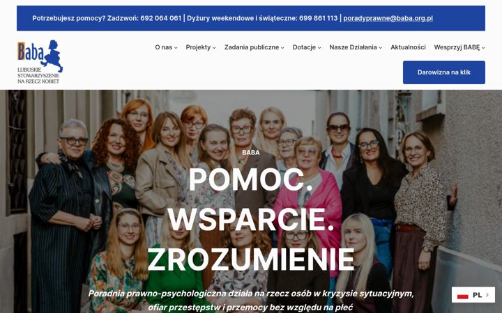 Screenshot of baba.org.pl