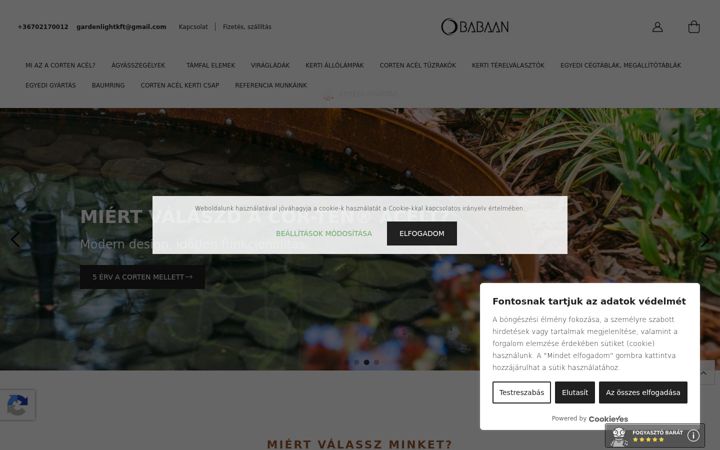 Screenshot of babaan.hu