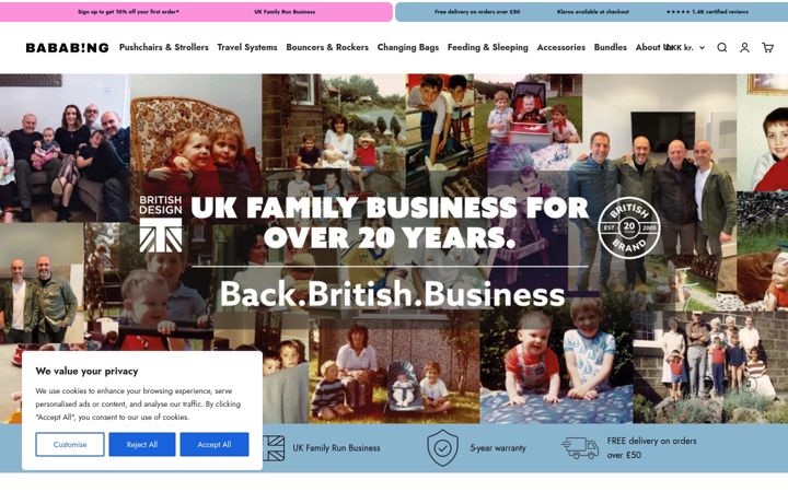 Screenshot of bababing.com