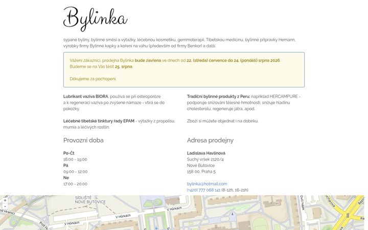 Screenshot of bababylinka.cz
