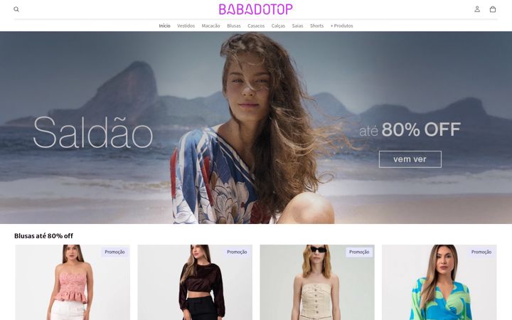 Screenshot of babadotop.com.br