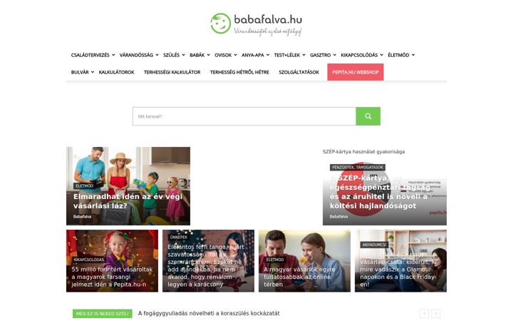 Screenshot of babafalva.hu
