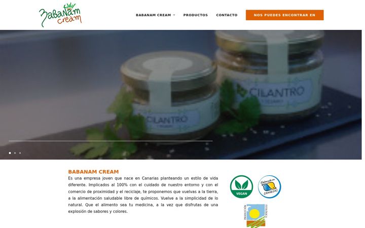 Screenshot of babanamcream.com