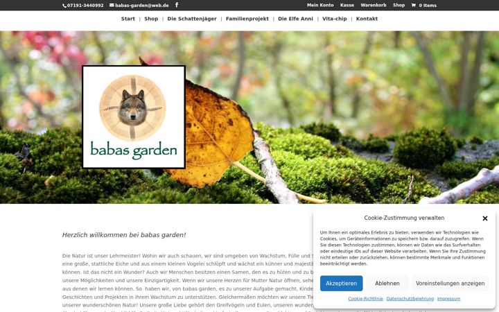 Screenshot of babas-garden.de