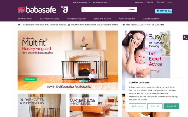 Snimka zaslona za babasafe.ie
