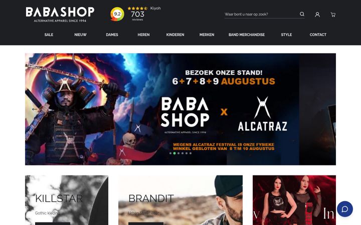 Screenshot of babashop.nl