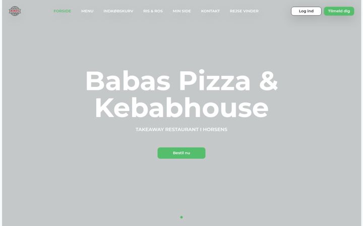 Screenshot of babaspizzahorsens.dk