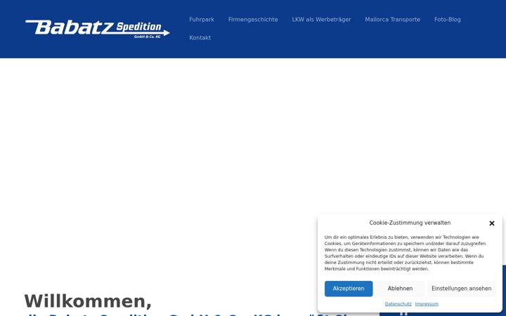 Screenshot von babatzspedition.de