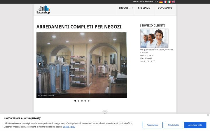 Screenshot of babaushop.it