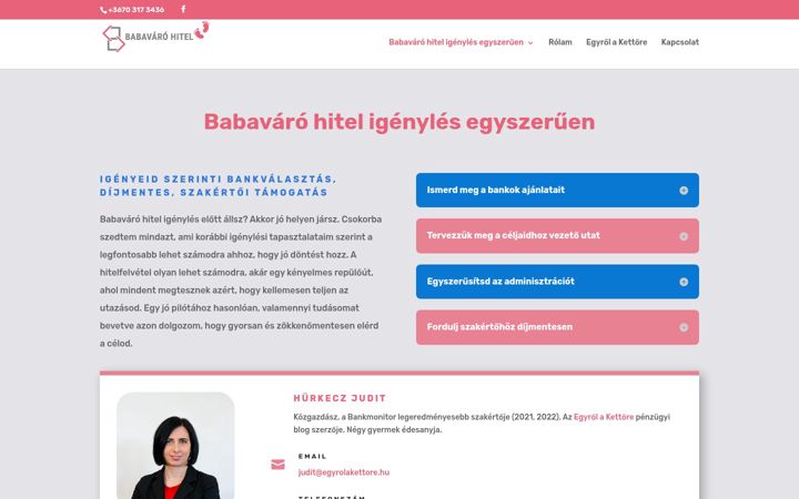 Screenshot of babavarohiteligenyles.hu
