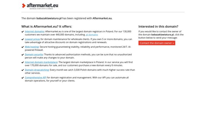Screenshot of babazaklawiatura.pl